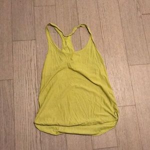 Bright yellow racerback lulu tank